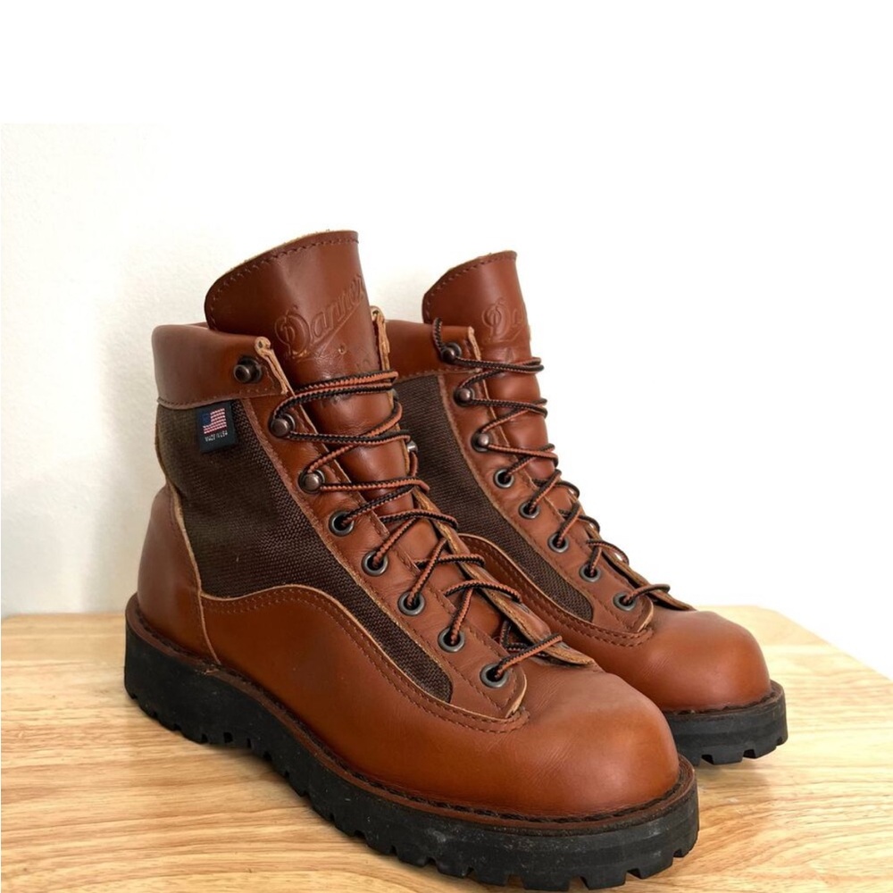 Danner Women's Brown and Tan Lace Up Boots